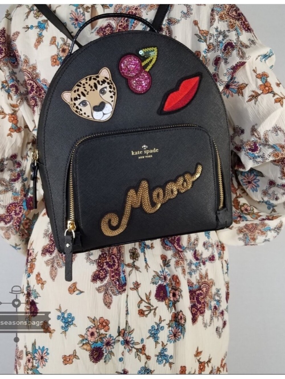 Kate Spade Run Wild Leopard Backpack - Picture 14 of 14